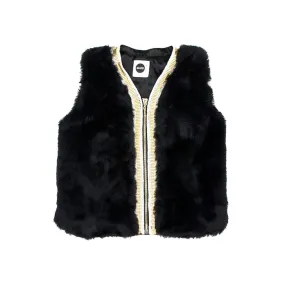 Sudo Miss Molly Faux Fur Vest-Atomic Black