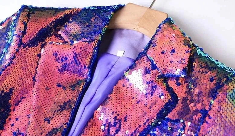 The Technicolor Sequin Long Sleeve Blazer