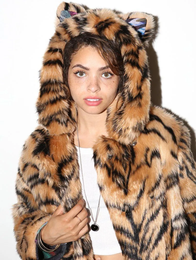 Tiger Faux Fur SpiritHood Coat