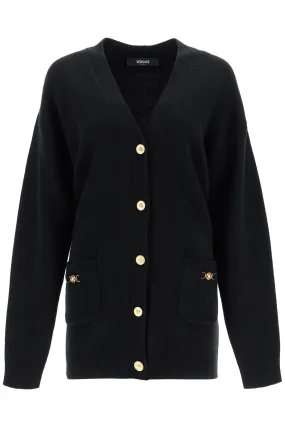 Versace Boxy Wool And Cashmere Cardigan