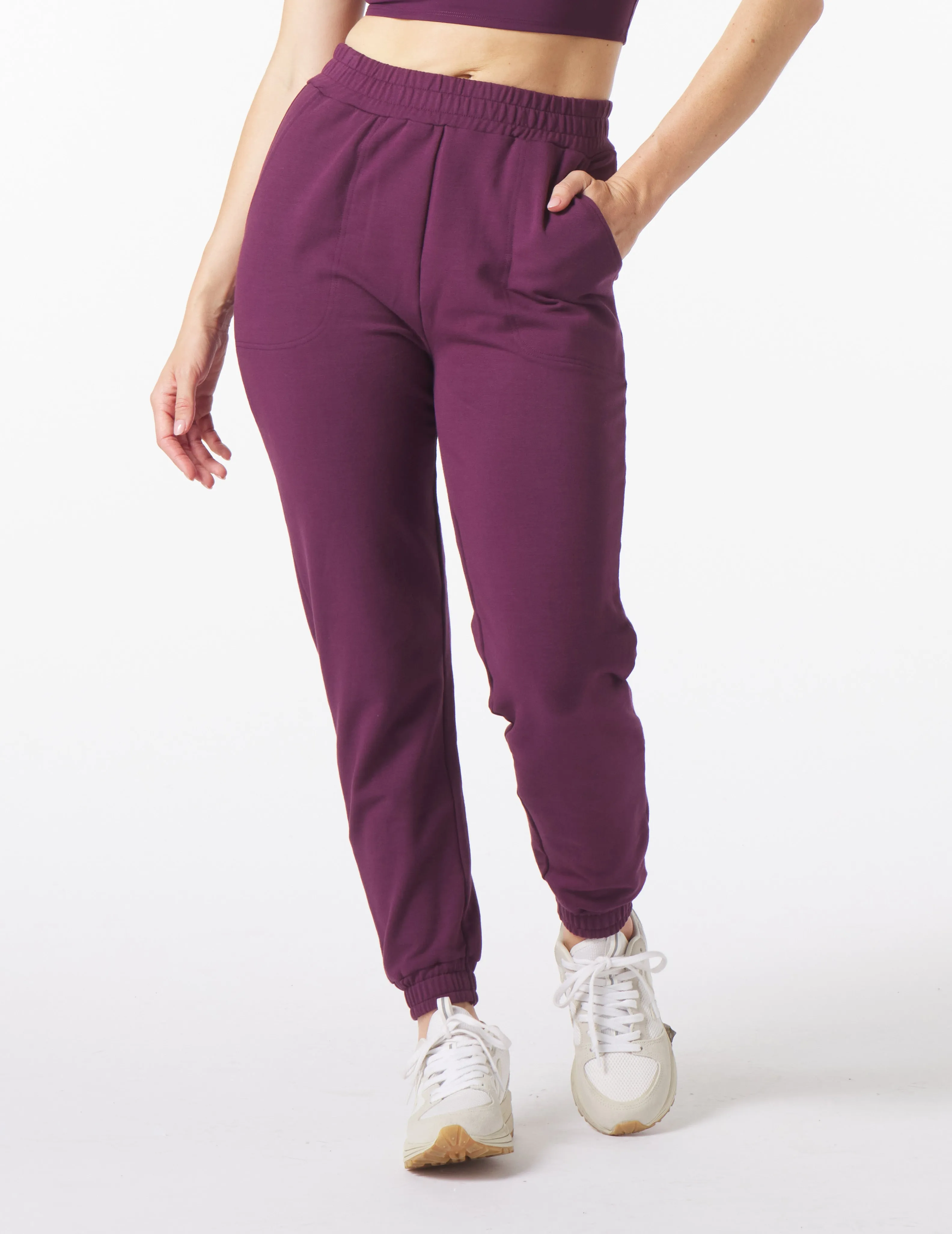 Vintage Oversized Jogger: Mulberry