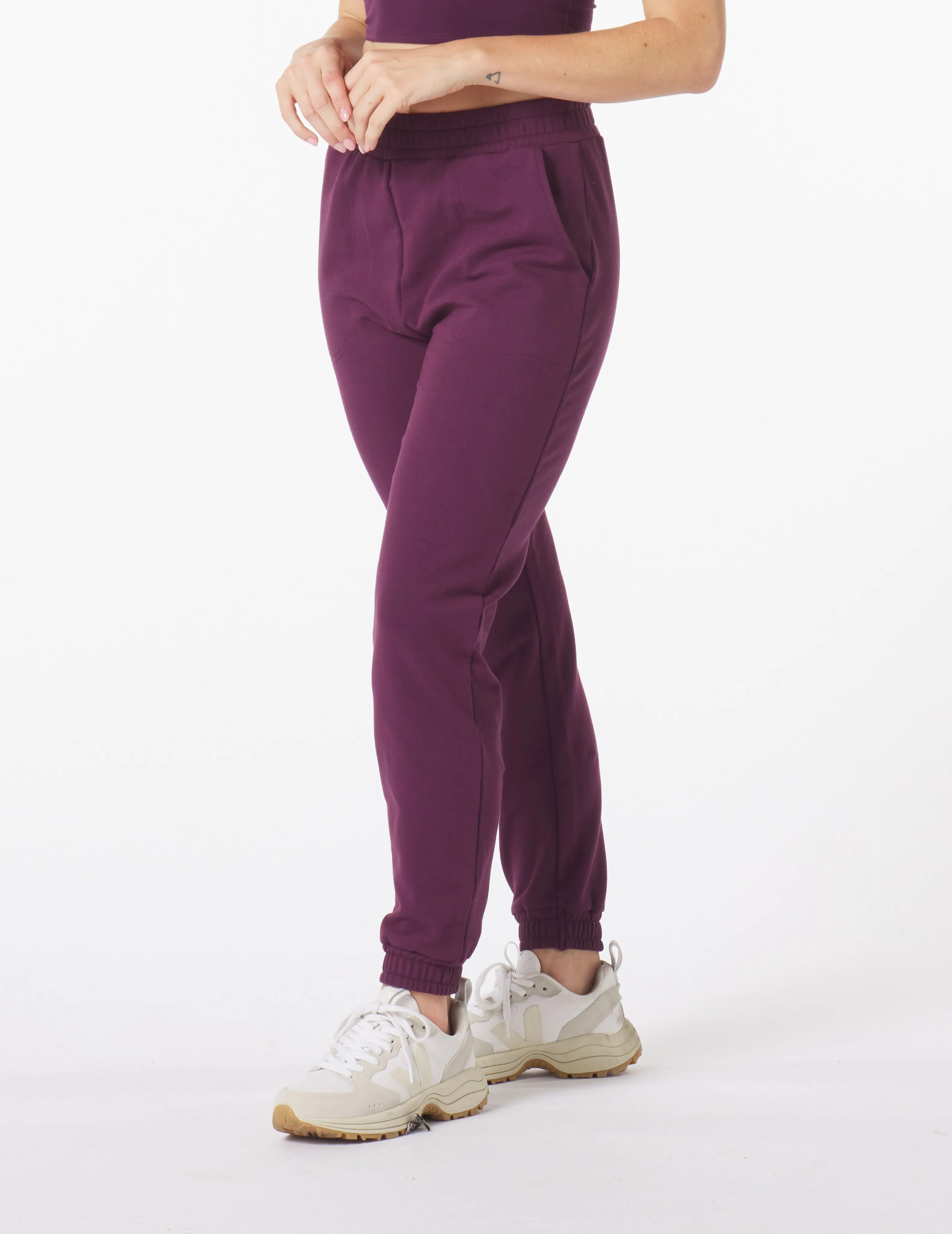 Vintage Oversized Jogger: Mulberry