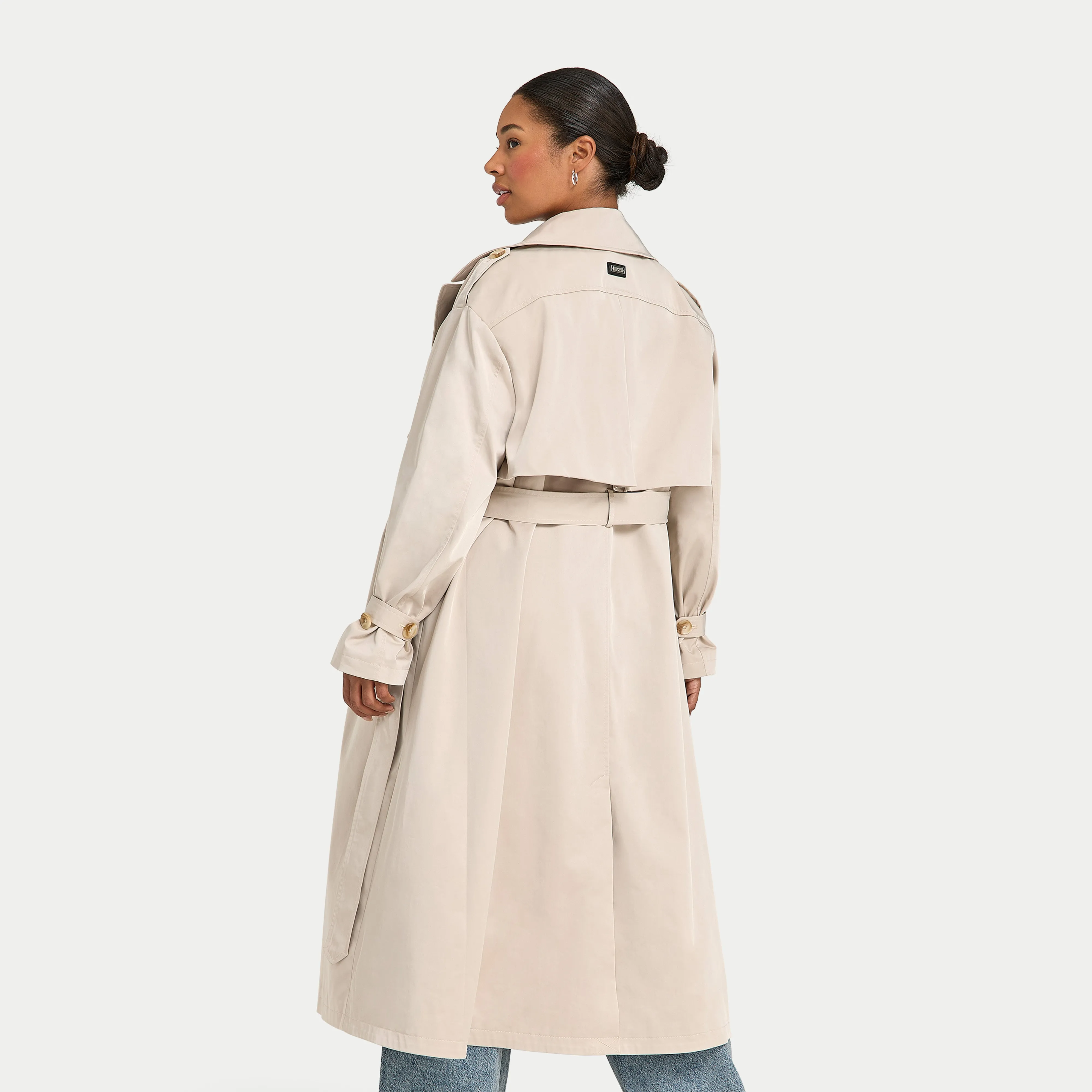 Womens Oversized Trench Coat  - Safari