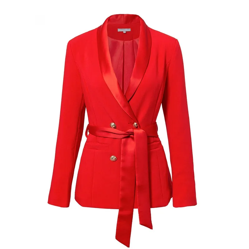 Women's Spring Double Breasted Suit Coat