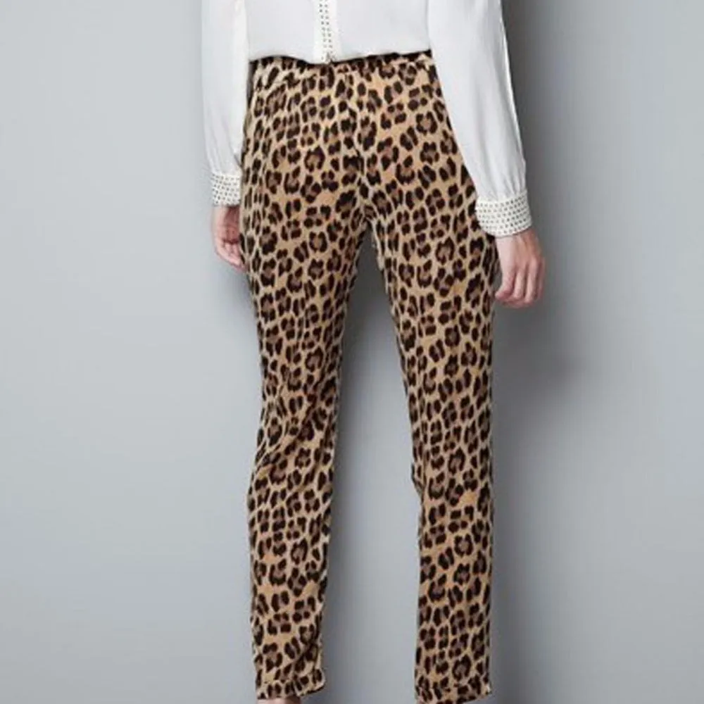 Women's Summer Harem Pants With Leopard Print