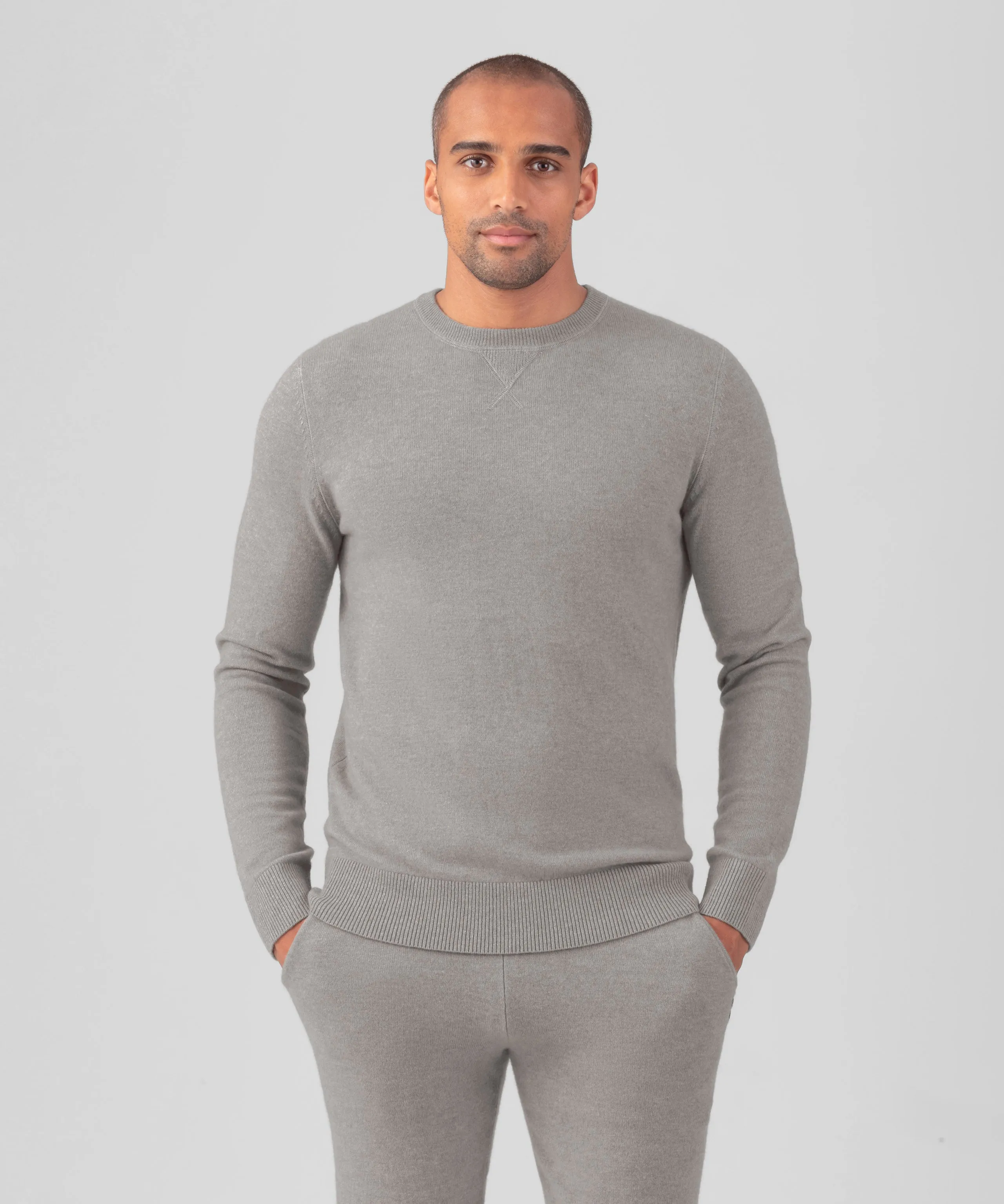 Wool Cashmere Sweater: Dusty Beige