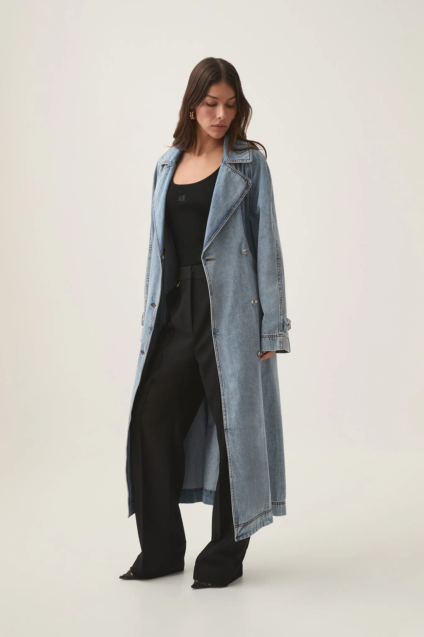 Zariah Denim Trench